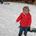 Maggie Louise Playing In The Snow We Made At The Cabin...Thats Right We Made It!