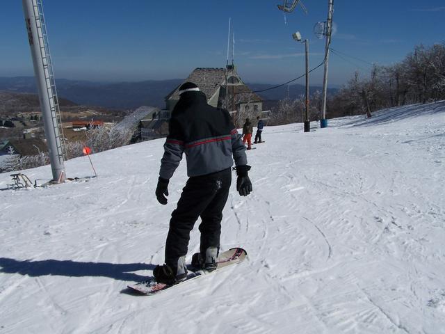 Kris....First Time On A Snow Board.