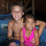 Dustin & Zoee' In The Hot Tub