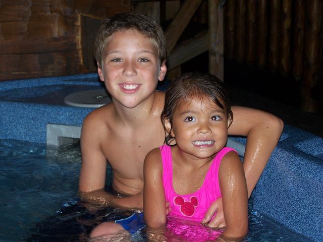 Dustin & Zoee' In The Hot Tub