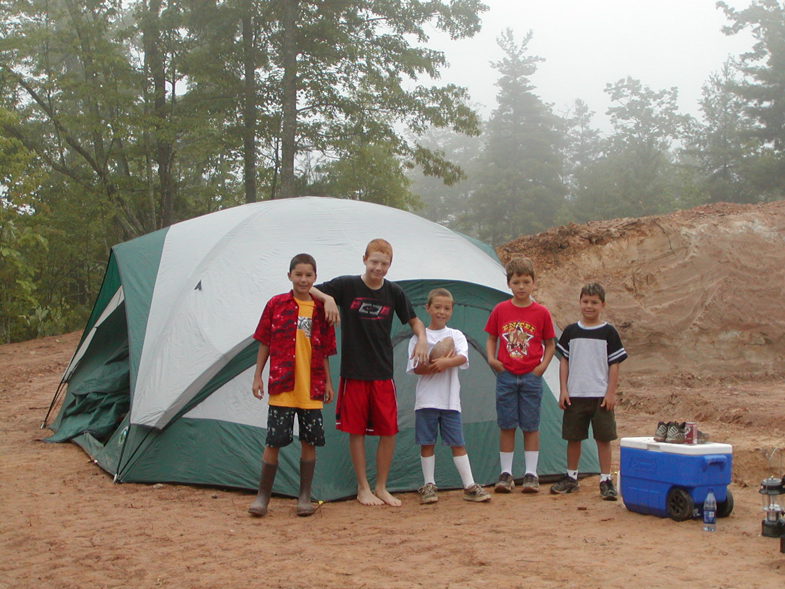 Ian, Brandan, Dustin, Austin And Josh At Our Camping Site