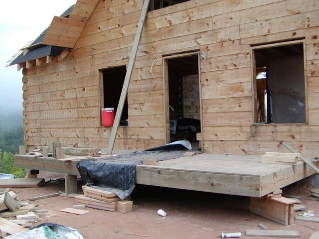 Porch On Front Of House Being Built