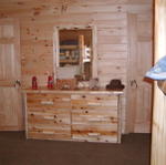 Log Dresser In Bunk Bed Room