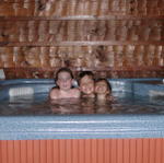 Kristen, Austin And Zoee' In Hot Tub In November 2003...COLD 39 Degrees Outside!