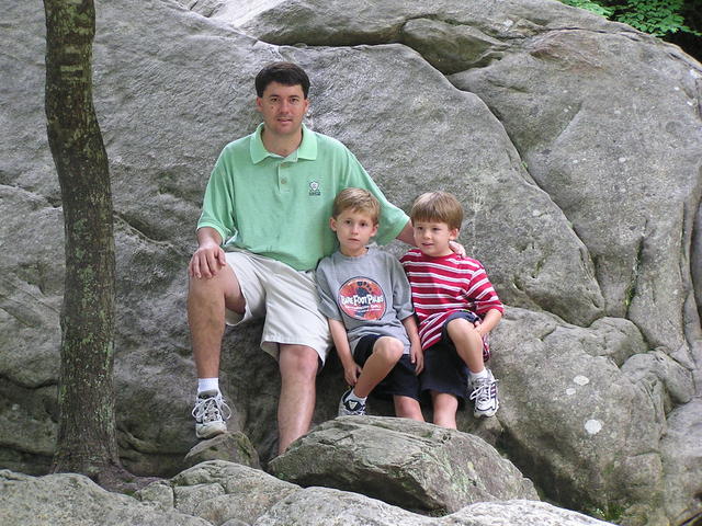 My Brother Scott, Caleb And Britton At Linville Caverns.