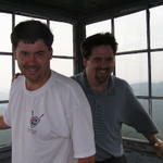 My Brothers Scott and Tracey On Top Of Dugger Fire Tower. Can You Tell Scott Is Scared?