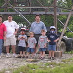 Chip, Scott, Britton, Blake, Tracey, Grayson and Caleb At The Bottom Of Dugger Fire Tower.