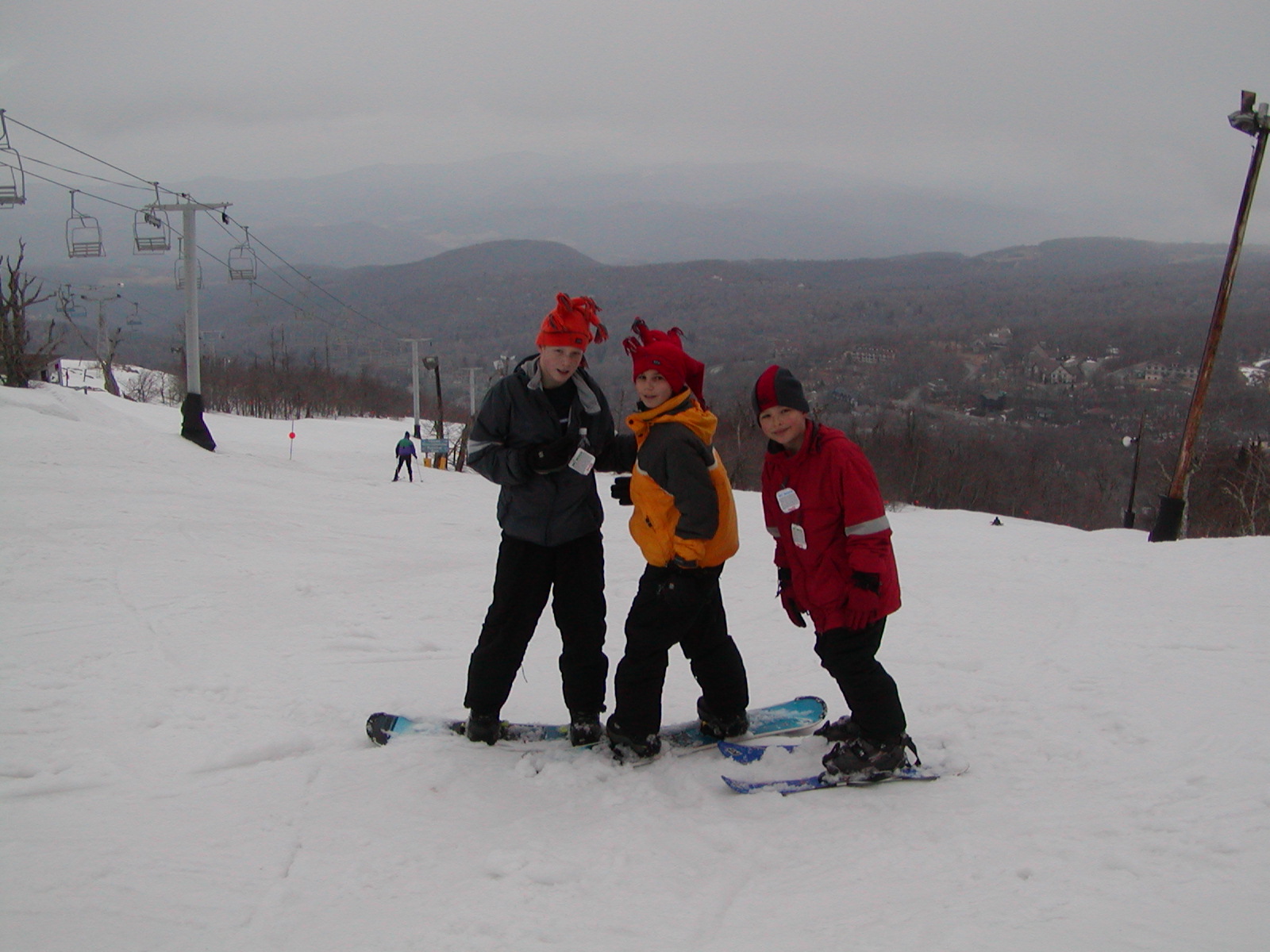 Brandan, Ian and Austin at Ski Beech in February 2003
