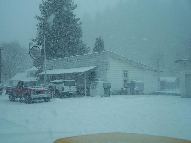 We Went To Eat Lunch At Todd's Country Store. It Was Snowing Really Hard.