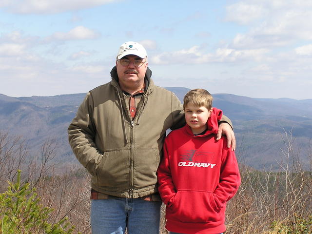 Chuck and Devin At Fire Tower. 